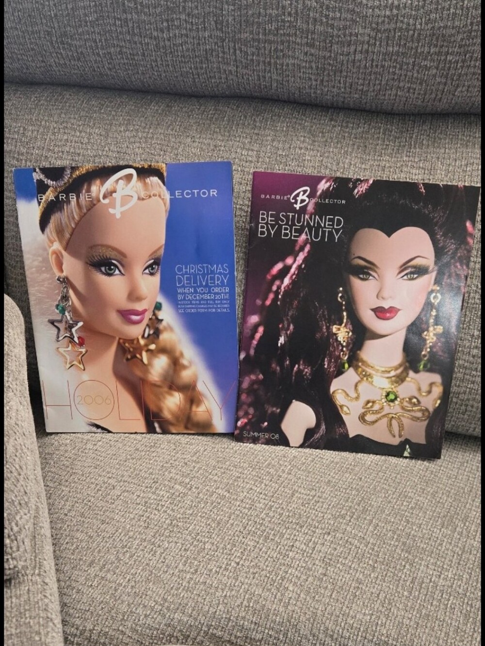 Barbie Collector magazine 2006 Christmas edition and 2008 Summer edition